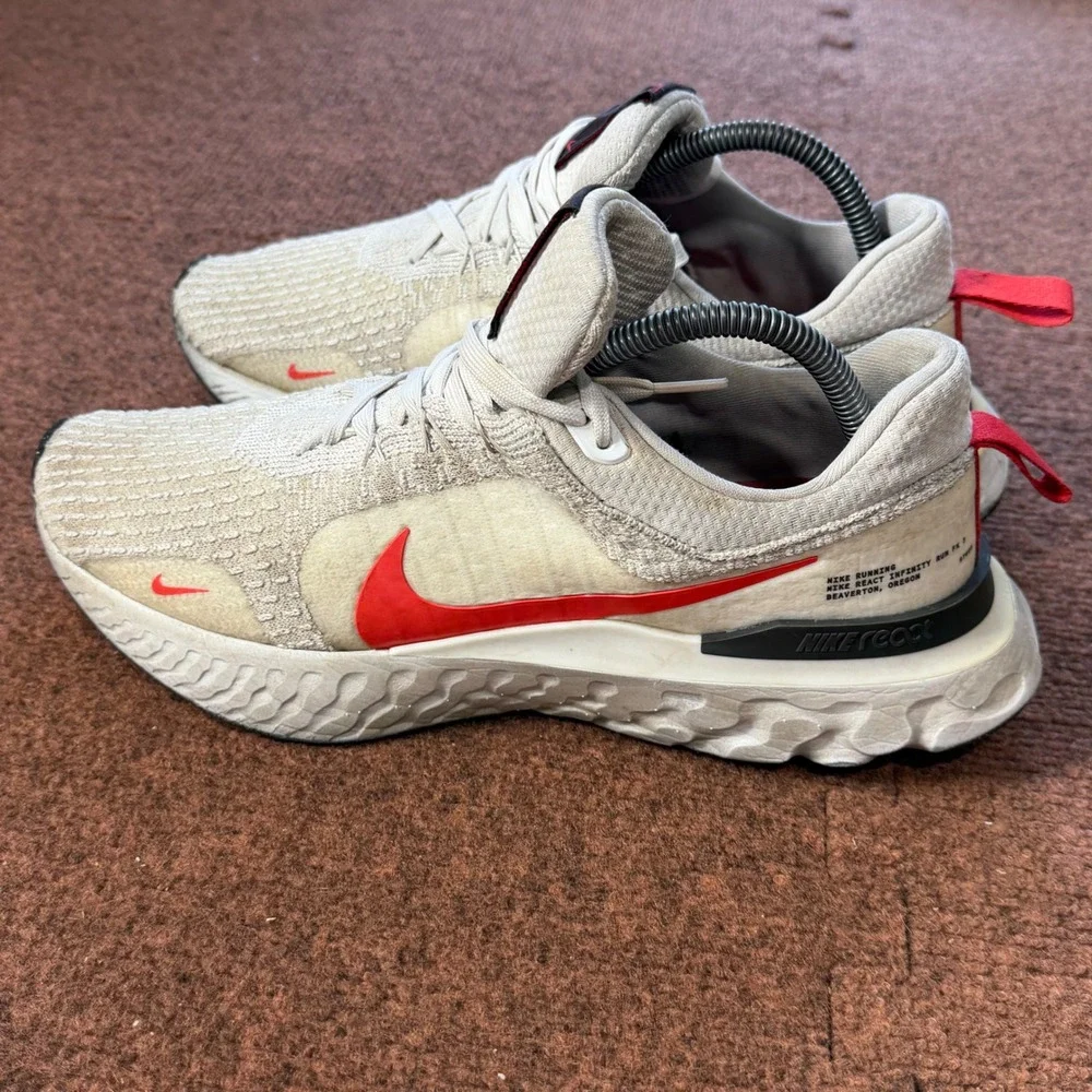Nike React Infinity Run Flyknit 3 Sail Siren Red Men Running Shoes DH5392-101 10